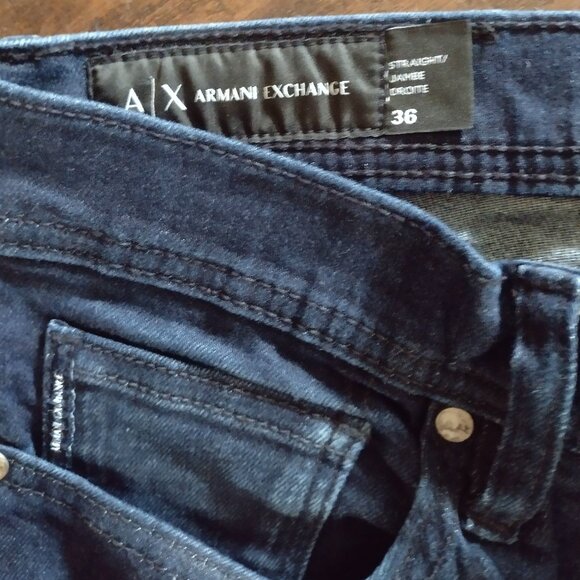 AX Armani Exchange Mens straight jeans size 36 waist by 25 length - Picture 1 of 4